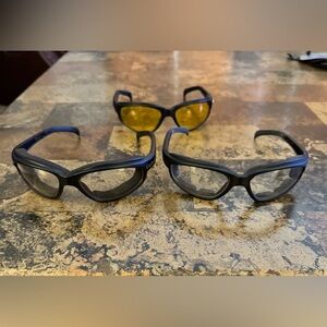 Set of 3 CurvZ Clear Foam-Lined/ Curv glasses Matte Black Frames